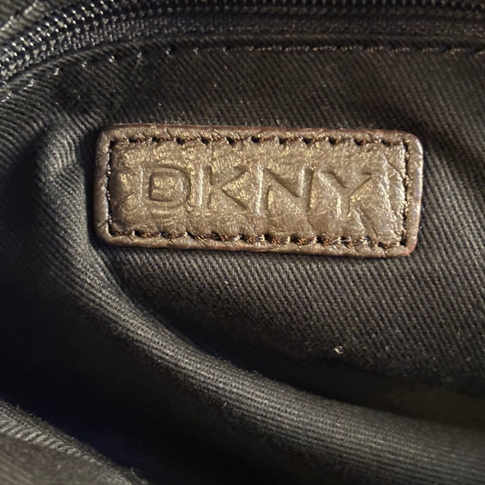 DKNY Velvet Kisslock Shoulder Bag Pink Brown Bow Y2K Coquette Purse - Picture 5 of 16